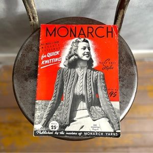 Vintage 1946 Monarch Yarns Knitting Craft Booklet